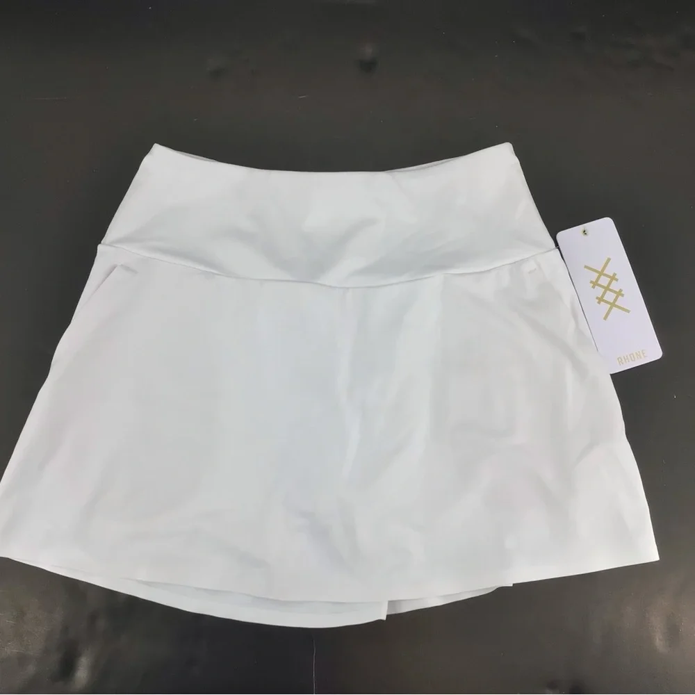 RHONE Course to Court 14-Inch Sport Skort Snow White Size Small - Picture 3 of 12